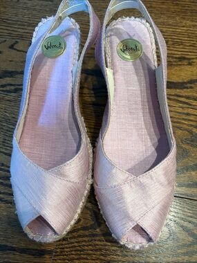 Vidorreta Lavender Pink Slingback Espadrille Sandals 39 New!